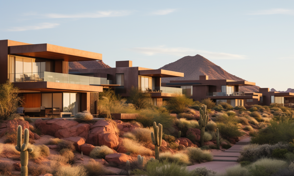 AZ neighborhood multiple desert homes